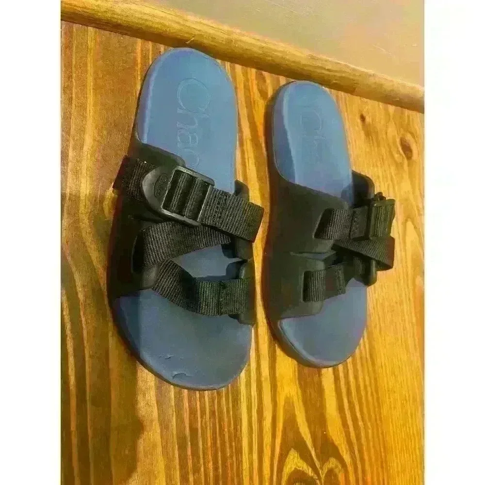 Chaco's Chillos Slide Sport Sandals Navy Blue Boys size 2